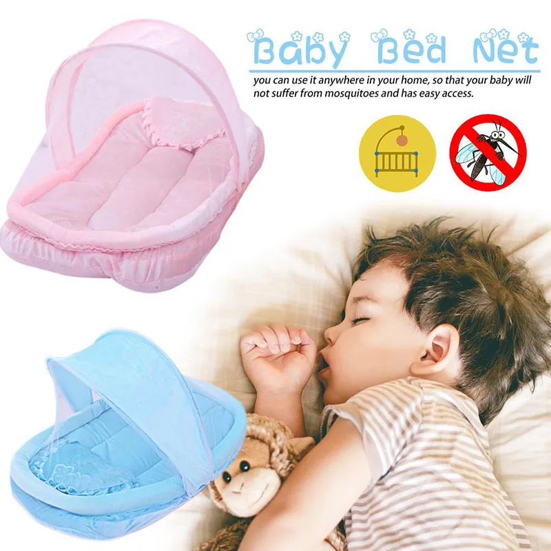 

Foldable Infants Baby Tent For Children Mosquito Mesh Crib Netting NewBorn Travel Bed Folding Net Cushion Mattress Pillow Set