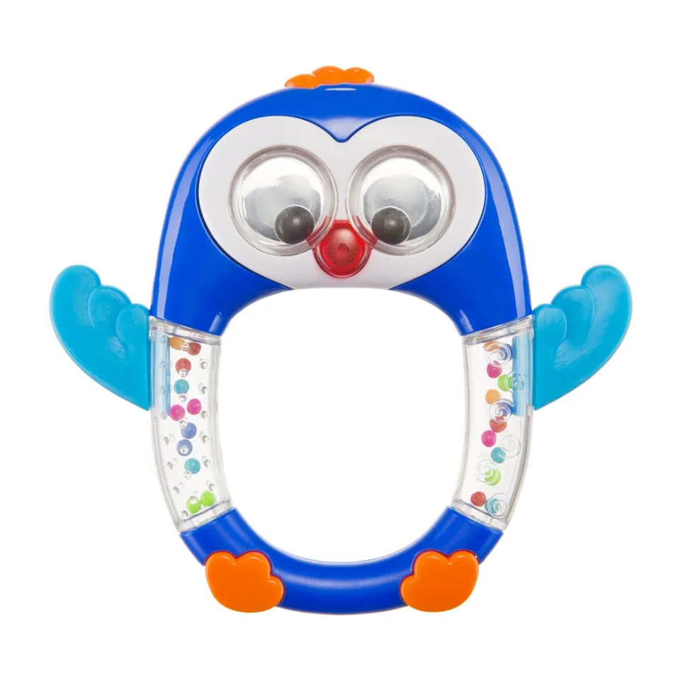 

Прорезыватель-погремушка Happy Baby Penguin Lo-Lo, Разноцветный