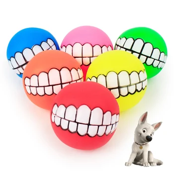 

Ball Dog Toy Nontoxic Bite Resistant Toy Ball For Dogs Puppy Teeth Pet Toys PVC Chew Sound Dogs Play Fetching Squeak Toys 35