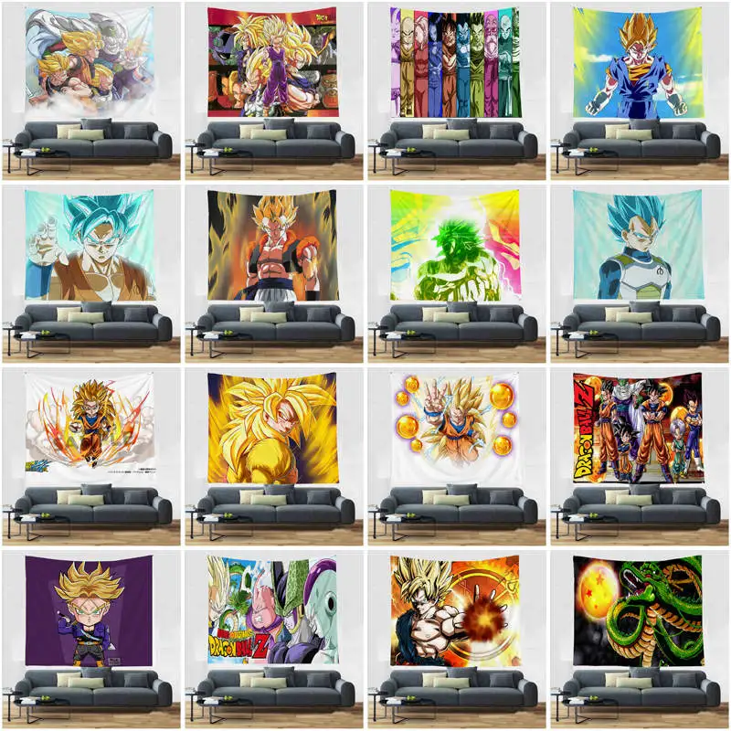Imandale DBZ Супер Герои шаблон хиппи гобелен настенный плотный Гоку аниме Декор для