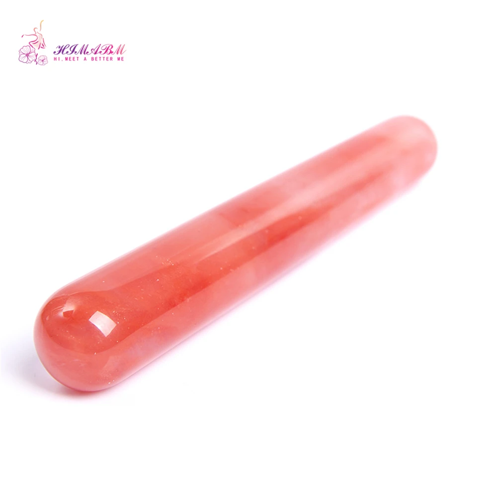 HIMABM Watermelon Crystal Massage Wand Reflexology Massage Crystal Energy Healing HIMABM Watermelon Crystal Massage Wand Reflexology Massage Crystal Energy Healing