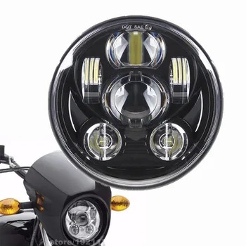 

Motorcycle Accessories Black/Chrome 5-3/4" Driving Headlamp For Harley Dyna Street 500 750 XG Parts 5.75 Inch LED Headlight