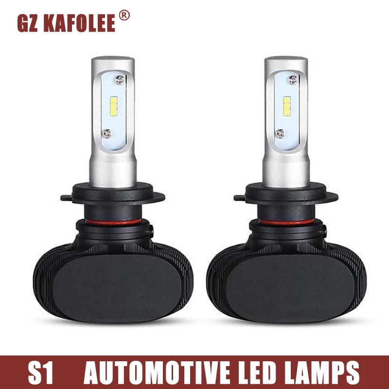GZ KAFOLEE S1 h1 led h11 H4 H7 H8 H9 H13 9005/HB3 9006/HB4 9012 800/881 50 Вт 8000lm светодиодный головной светильник