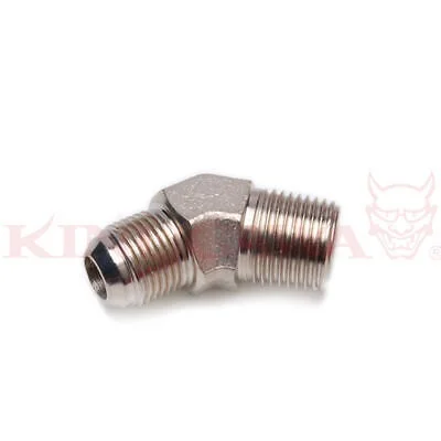 

Kinugawa Turbo Adapter 45Deg 1/2NPT to 8AN Male to Male