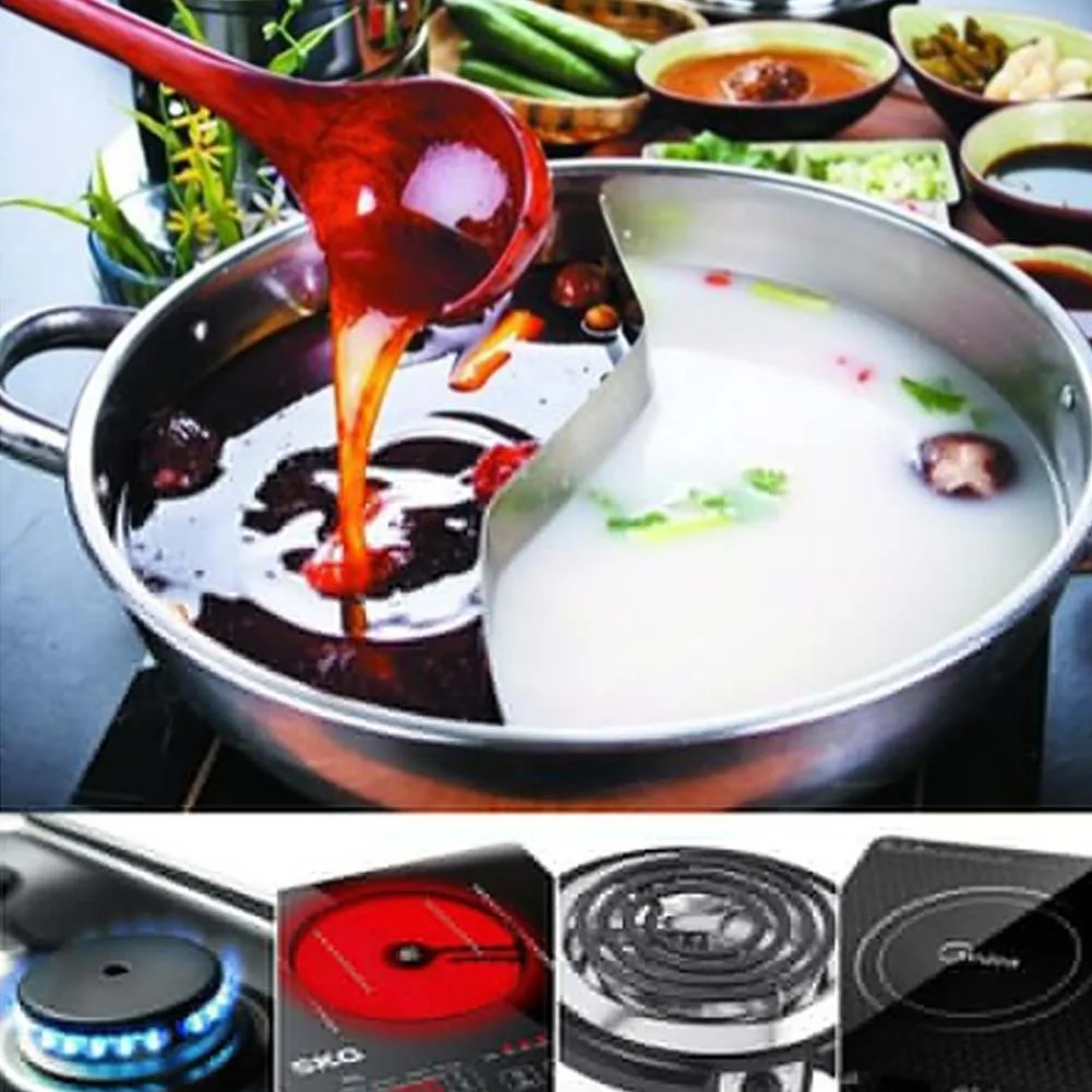 Горячая кастрюля для приготовления пищи инструмент 2 сетки 2 Вкус нержавеющая сталь горячий горшок мандарин утка горшок