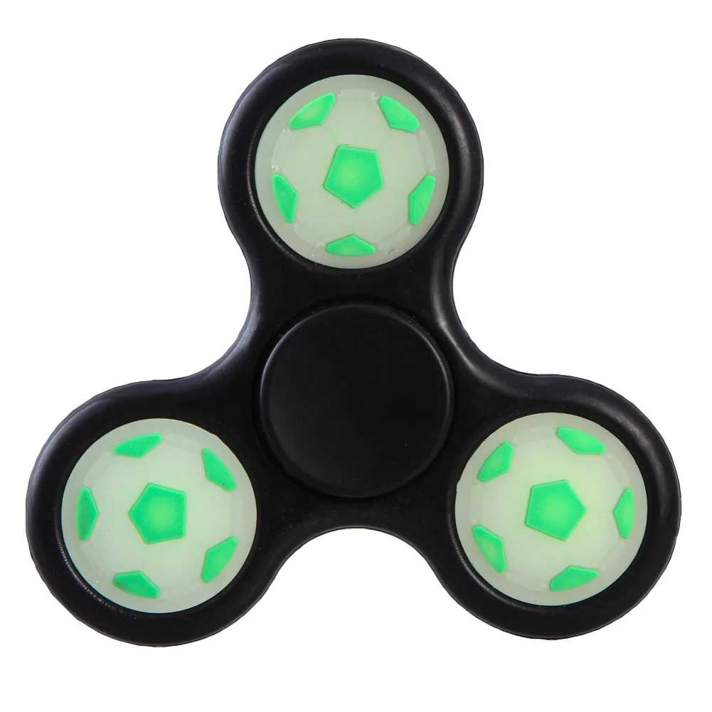 1 pc Color Random Luminous Football Fidget Spinner Soccer Hand Spinner Glow in Dark For Autism