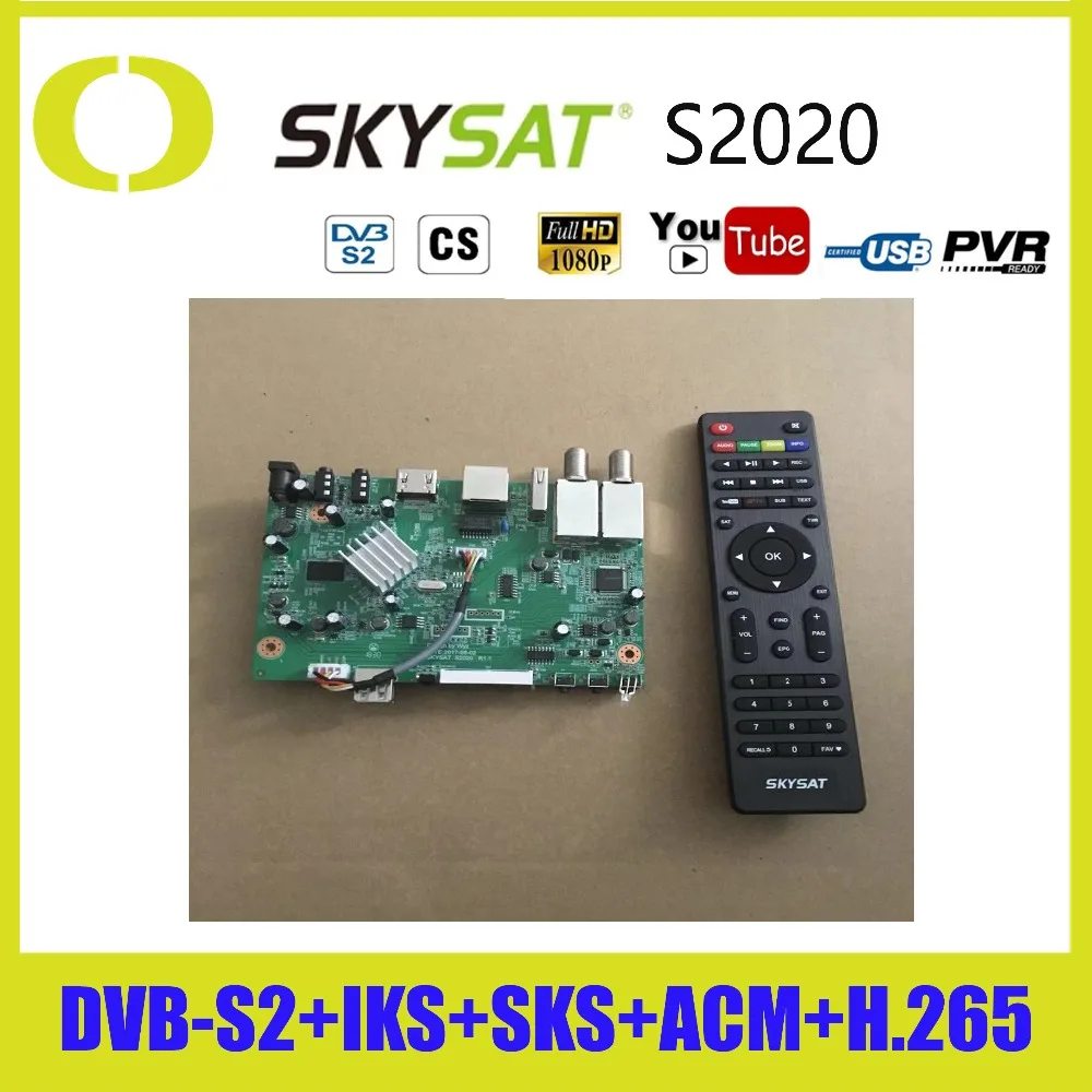 

[Genuine]SKYSAT S2020 Mainboard Twin Tuner+Remote Controllar IKS SKS IPTV H.265 Satellite Receiver for South America