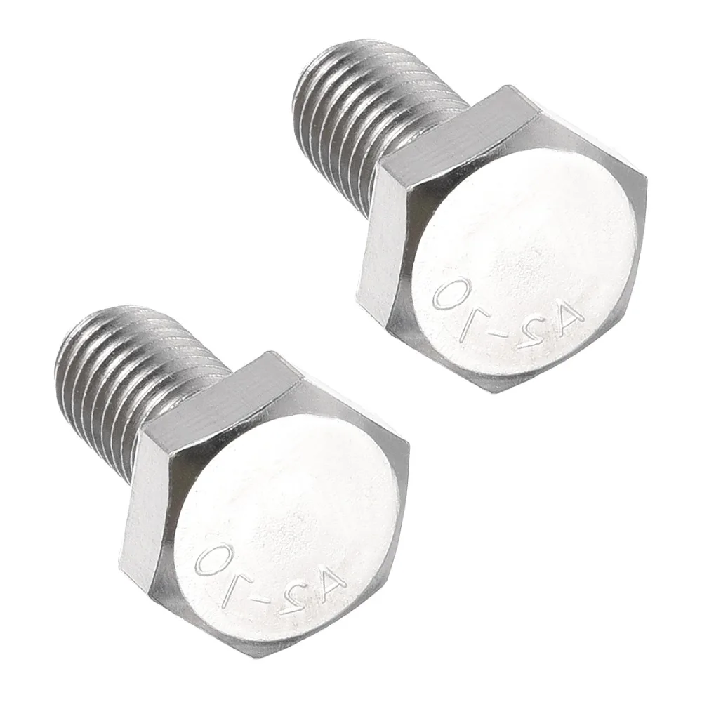 

UXCELL 2Pcs M10 Thread 20/40mm Bolts 304 Stainless Steel Hex Head Left Hand Screw Bolts Fastener For Communication Equipment