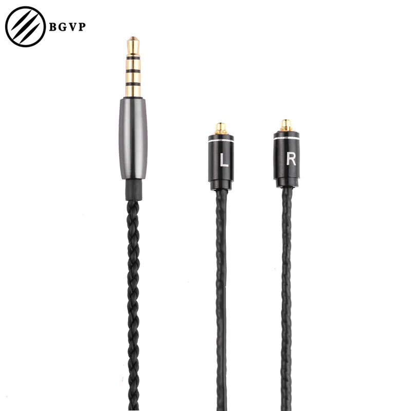 

BGVP DN1 DX3 Audiophile Cable MMCX OCC upgrading Cable 3.5mm 5N 4 Core DIY Earphone Cable with Microphone for Shure Headphones