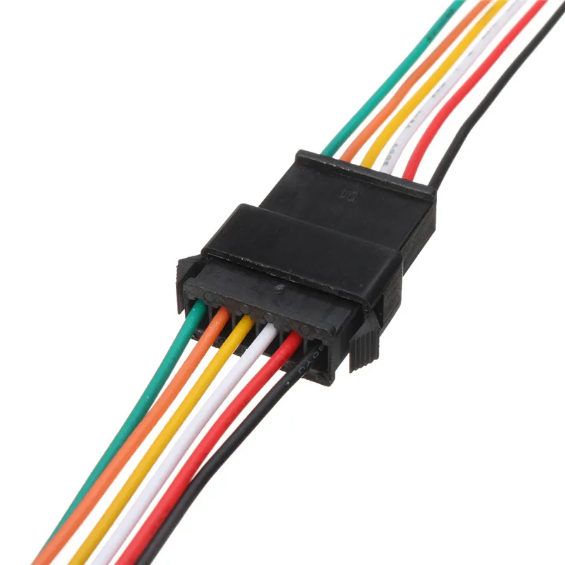 JST 10 комплектов 2,5 мм 26AWG SM 6 Pin гнездовой Мужской Корпус вилка соединителя с проводом кабеля 300 мм