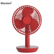 Electric Battery USB Rechargeable Fan Quiet Table Desktop Fan Standing Mini Small Ventilador With 4 Gear Speed Touch Controller fashion smile rechargeable no leaf usb mini fan silence ventilador desktop air conditioner bladeless fan controller ventilador