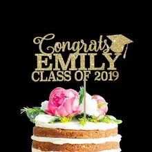 Торт Топпер Выпускной заказной торт Топпер класс Выпускной Золотой торт Топпер вечерние Congrats Топпер выпускное украшение
