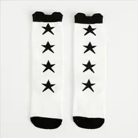 Children Girls Long sock Toddler baby boys knee socks solid stripe black white leg warmer 0 To 6 Year Spring autumn Kids socks 4