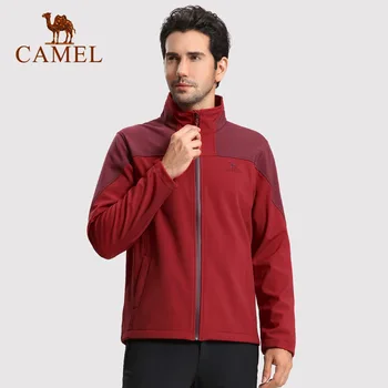 

CAMEL Men Outdoor Softshell Jacket Windproof Waterproof Warm Camping Hiking Hunting Coat