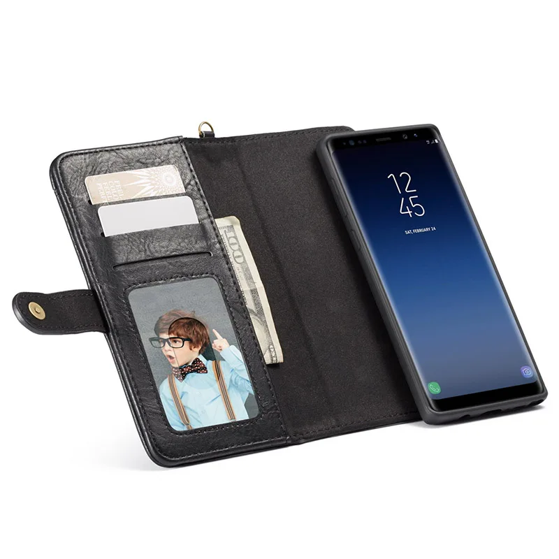 Многофункциональный чехол-кошелек для samsung Galaxy Note 9, 8, S8 Plus, S5, S6, S7 Edge из искусственной кожи, флип-чехол с отделением для карт, кошелек, сумка для телефона