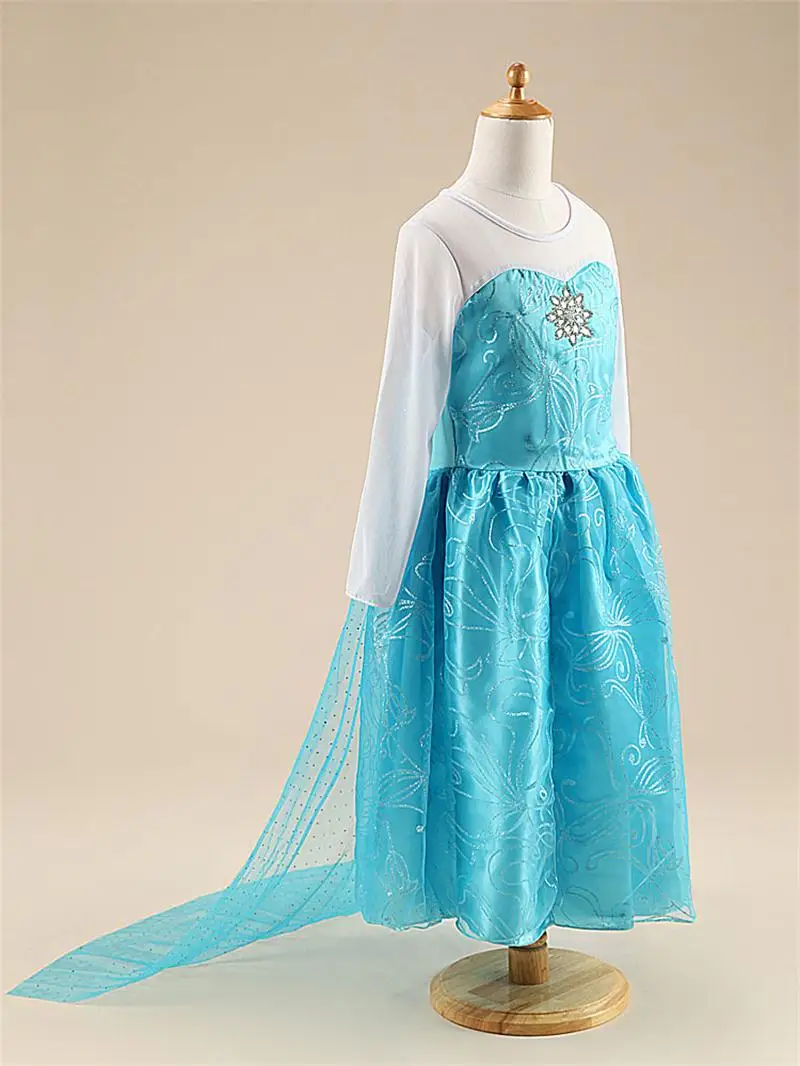 Летняя одежда, платье для девочек, костюм Эльзы и Анны, детские карнавальные платья принцессы на Хэллоуин, летнее праздничное платье для девочек