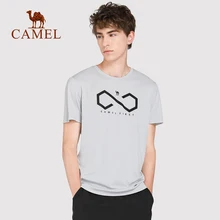 CAMEL Мужская Уличная Повседневная футболка с коротким рукавом летняя Мягкая дышащая Спортивная футболка для бега и пешего туризма топы с круглым вырезом