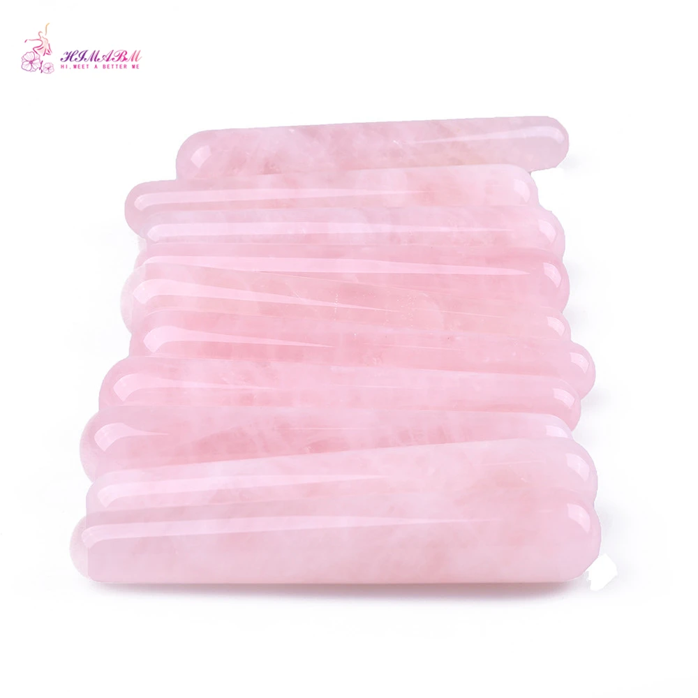 HIMABM 10 pieces Rose Quartz Wand Reflexology Massage Crystal Energy Healing Postpartum Recovery Wholesale HIMABM 10 pieces Rose Quartz Wand Reflexology Massage Crystal Energy Healing Postpartum Recovery Wholesale