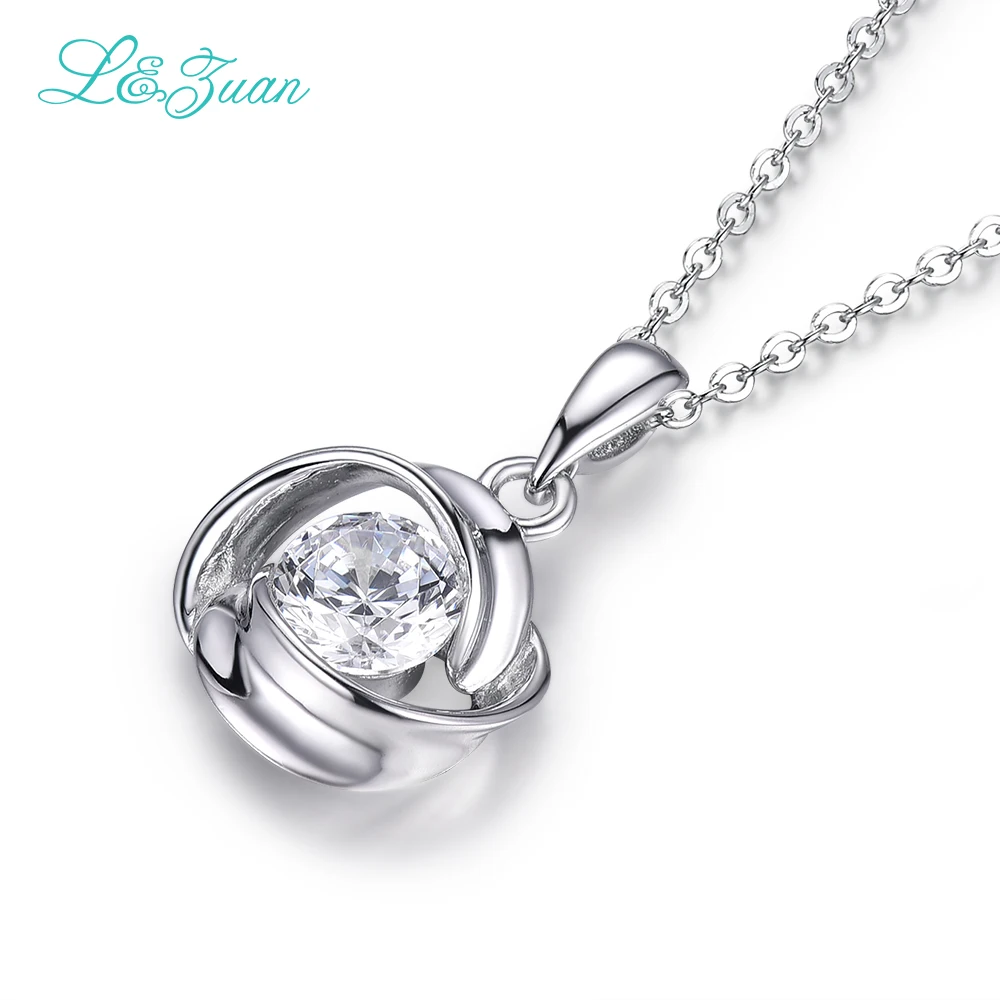 L & zuan серебро 925 пробы 1.47ct модные ленты круглые подвесные украшения подарок