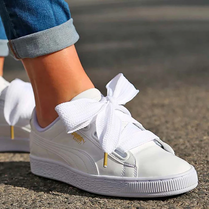 Reciclar minusválido Rebelión PUMA BASKET HEART Blanco Mujer Cordones Zapatillas Deportivas Exterior  Cuero Suele Goma Shoes Women Primavera Verano 63294 – MegaPrecio.com