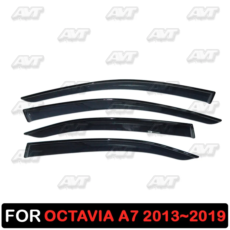 Дефлекторы для окон Skoda Octavia A7 2013 2019 1 комплект 4 шт. Стайлинг автомобиля защита от