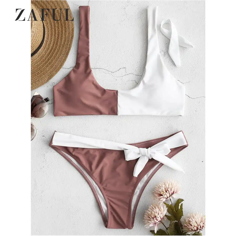 two tone bathing suit