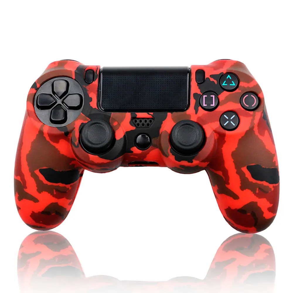 OcioDual sony силиконовый чехол Игровые приставки 4 PS4/Slim/Pro Dualshock4 камуфляж PS4 Гель Обложка - Цвет: Roja