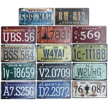 Автомобильный номерной знак винтажные металлические номерные знаки украшение дома кафе бар Паб Ретро Декор 15x30 см