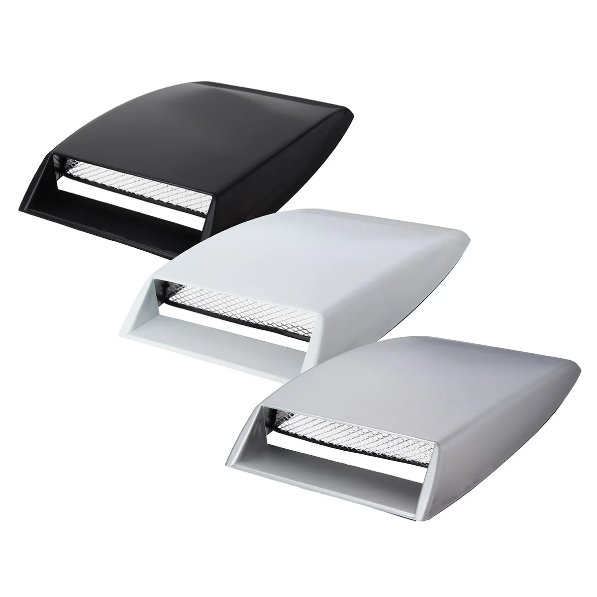 

Universal Car Decorative Air Flow Intake Hood Scoop Turbo Bonnet Vent Cover Black /Silver /White 25.6 x 18 x 3.6cm Car Styling