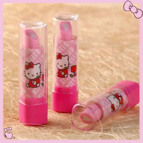 

Xingkings New Cute Hello kitty Lipstick Shape Eraser Rubber GIFT KX-213