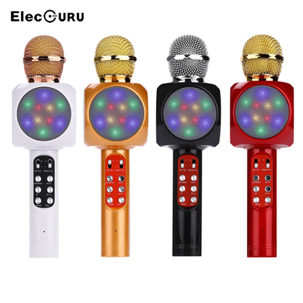 

Professional Bluetooth Wireless Microphone Handheld Karaoke Microphone Speaker Music Player MIC Singing Recorder KTV Microphone