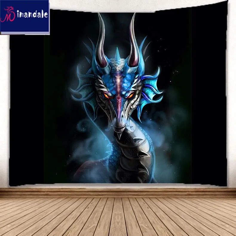 

imandale Dragon Art Pattern HippieTapestry Wall Hanging Thicken Tapestries Home & Living Decorative Wall Art