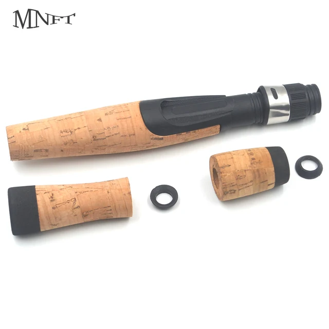 MNFT 1Sets Cork Split Grip Fishing Rod Handle Kit with Spinning Reel