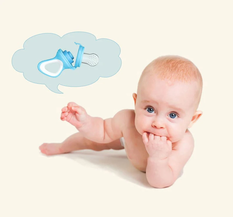 Baby Fruits And Vegetables Teether Infant Bite Bags Pacifier Reassure Chlidren Silicone Buckle Drinkers  (23)