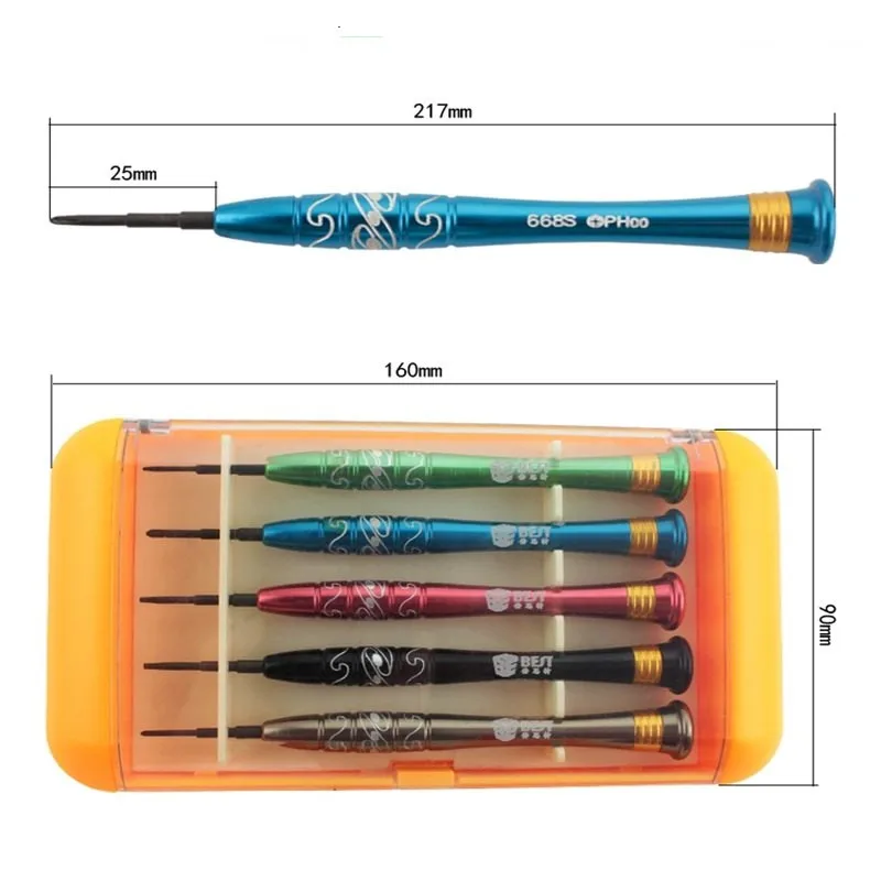 BST-668S 5 in 1 Magnetic screwdrivers for iPhone 66+5S54  SmartPhone Laptop PC Camera Opening Repair Tools for phone repair