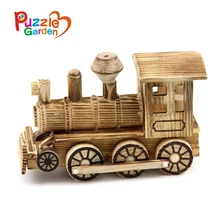 High Quality Wooden oys Train Engraving Process Locomotive Diecasts Toy Vehicles Train Model Toys for Children