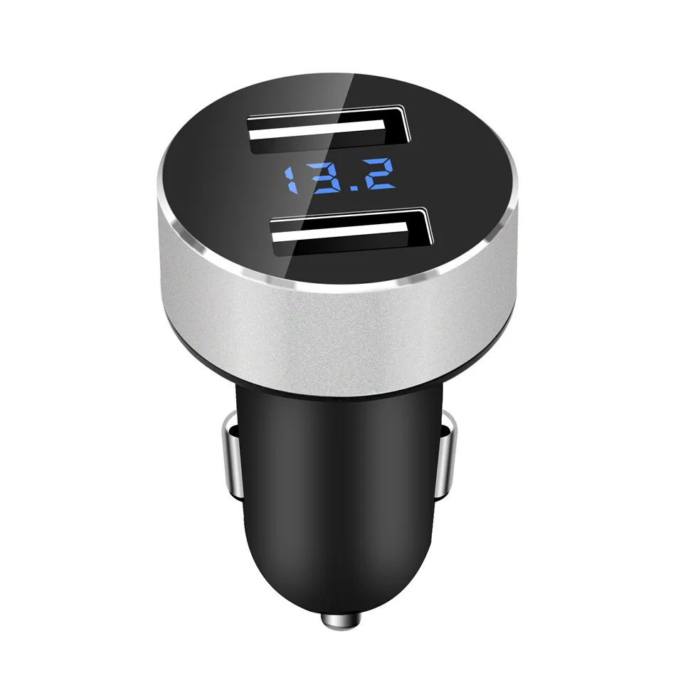 Wireless Car Charger Dual USB Ports Quick Charger 5V 3.1A LED Display Car Cigarette Lighter Splitter Adapter for iphone Android (2)