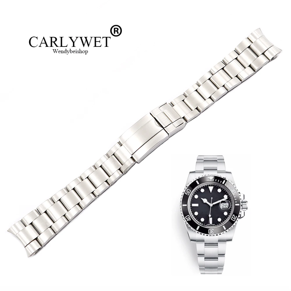 CARLYWET 20 дюймов 21 мм оптовая продажа серебристый матовый браслет из нержавеющей