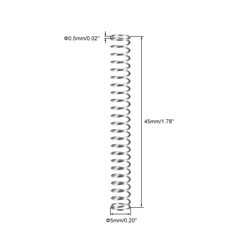UXCELL 10 шт. пружины диаметром провода 0 02 &quot/0 035&quot/0 039 &quotOD 20&quot/0 35 28&quot катушка из