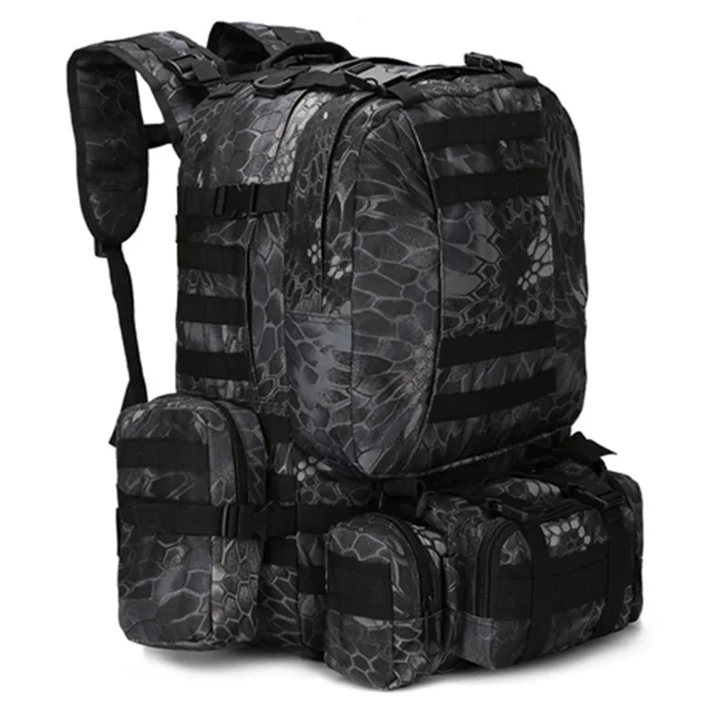 Охотничьи сумки 55L 4 в 1 Molle 600D военный рюкзак для альпинизма Тактический