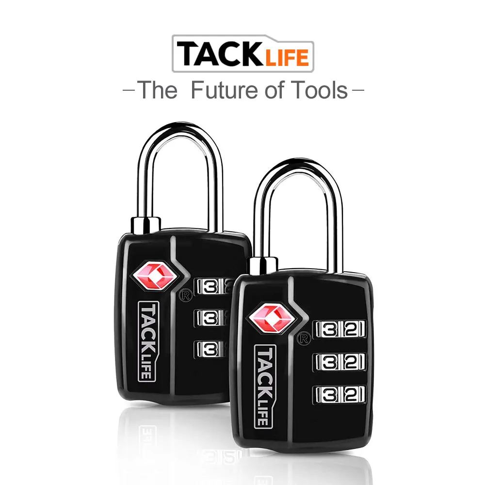 

Tacklife HCL3A 2pcs 2.4in TSA Customs Combination Code Lock Padlock Luggage Digit Combination Locks Gym Locker School Suitcases