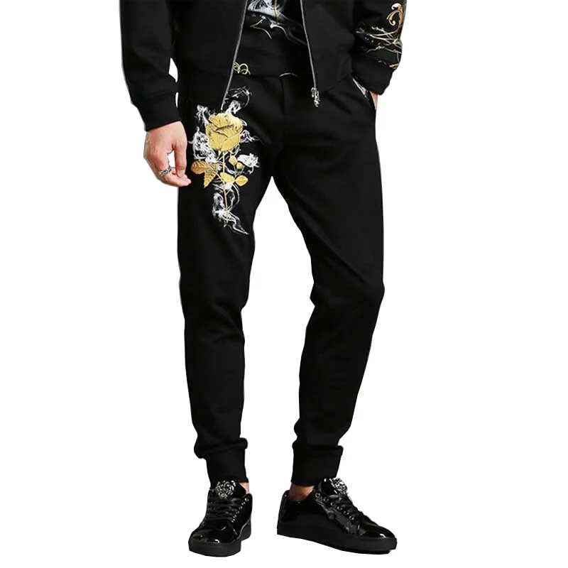 

Spring Autumn Fashion Floral Printed Pants Men Casual Sweatpants Slim Fit Joggers High Quality Hip Hop Trousers Male Clothing