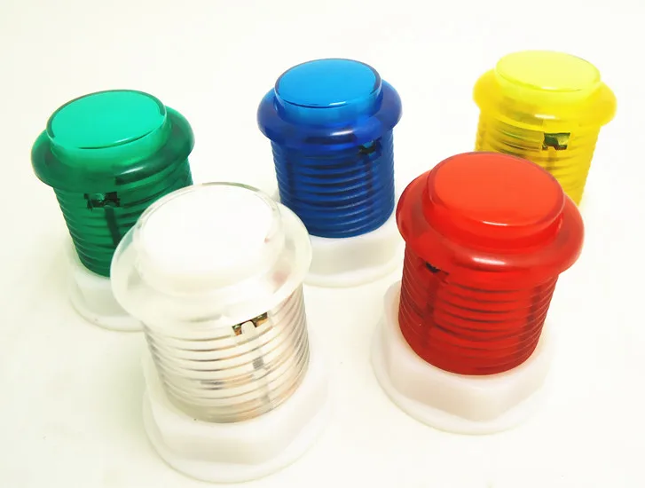 

12 шт. 5 в 24 мм светящаяся кнопка с подсветкой кнопка с 2,8 мм разъемом для USB к Jamma плате