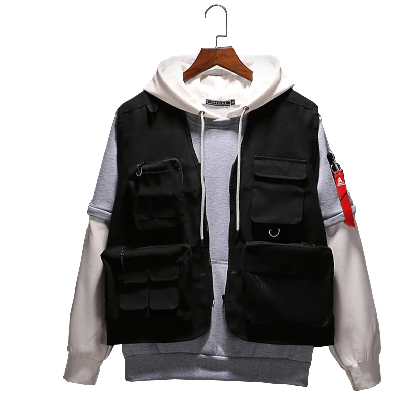 2018 New Brand Military Vests Tactical Black Hunting Travel Vests Mens Pockets Autumn Vests Sleevel