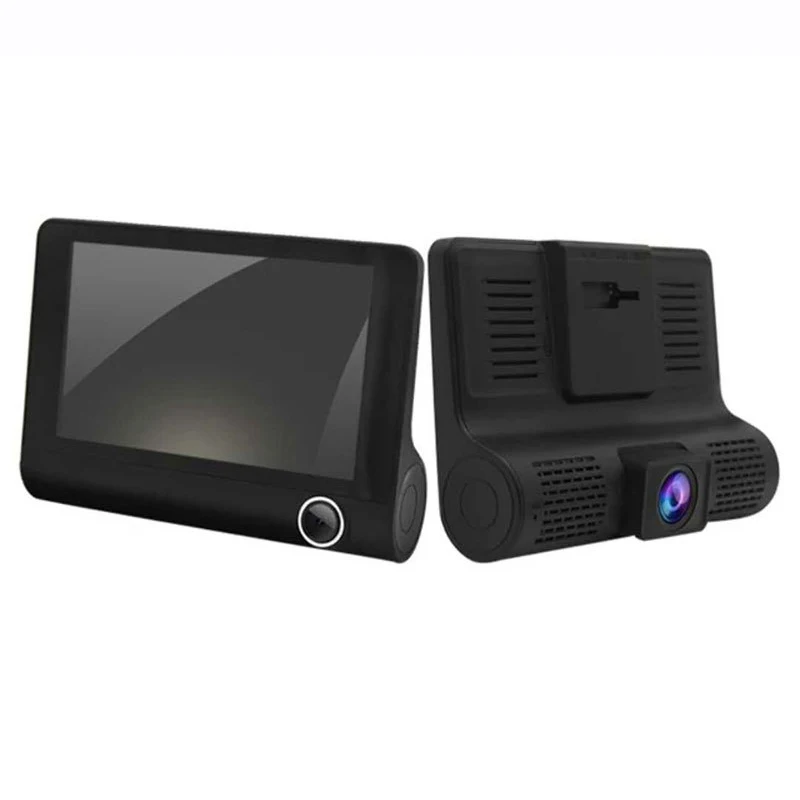 

Car DVR 3 Cameras Lens 4.0 Inch Wide Angle Car Dash Camera Black