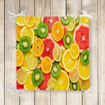 

Else Yellow Slice of Orange Lemons 3d Print Chair Pad Seat Cushion Soft Memory Foam Full Lenght Ties Non Slip Washable Zipper