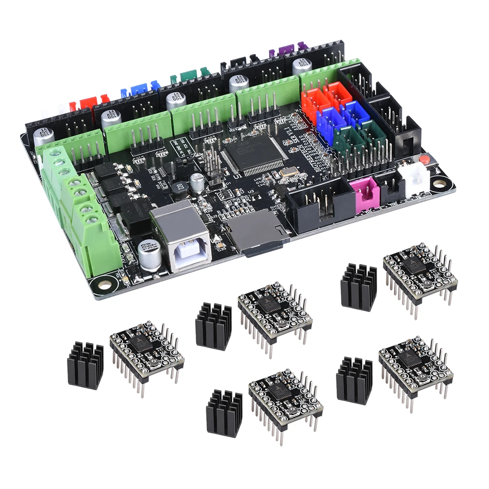 BIGTREETECH SKR V1.1 плата управления 32 бит с ARM cpu открытым исходным кодом гладкая доска