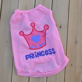 

Dog Vest Pet Shirt Pet Supplies Pink Dog Quick Dry Breathable T-shirt For Yorkies Summer Pet Clothes Cartoon Print Apparel E