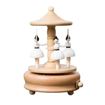 

Decorative Wooden Music Box Miniature Handmade Music Box for Birthday Valentine's Gift (Dancing Girl)