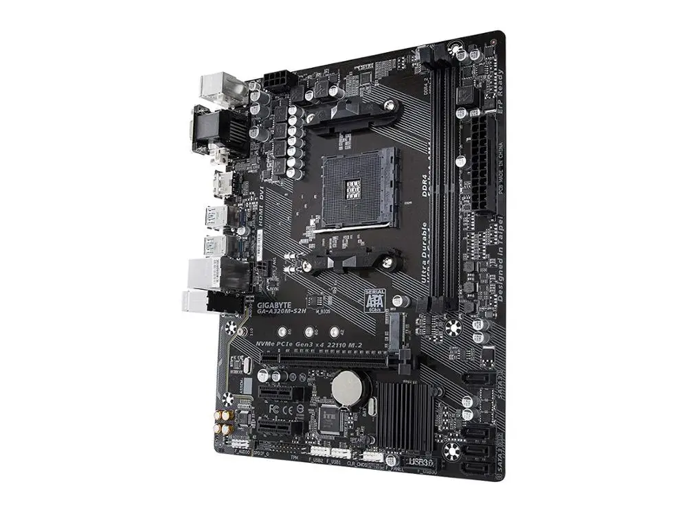 Gigabyte GA-A320M-S2H оригинальная новая системная плата AMD Socket LGA 1151 DDR4 USB3.0 SATA3.0 VGA+ DVI+ HDMI